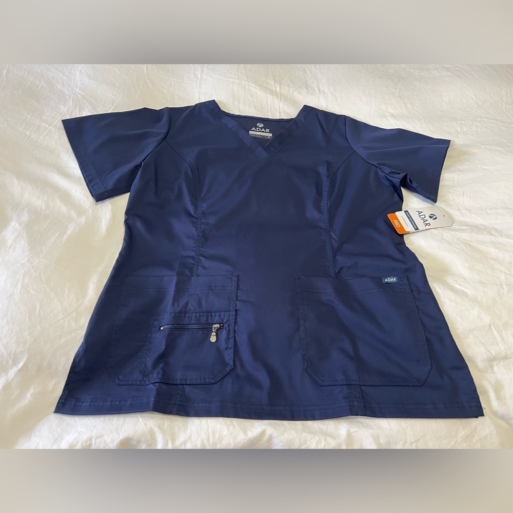 Adar | Pro Scrubs For Women | Blue Size XL | Elevated V-Neck Scrub Top NWT